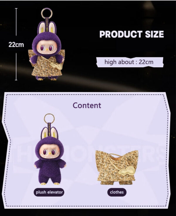 POP MART LABUBUxPRONOUNCE Wings of Fortune Series-Vinyl Plush Doll Pendant Action Figure - Image 3