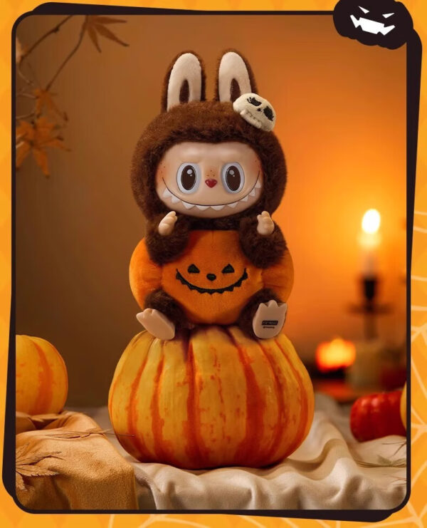 POP MART LABUBU  Happy Halloween Party Series-sitting Pumpkin Vinyl Plush Doll Pendant Action Figure - Image 4